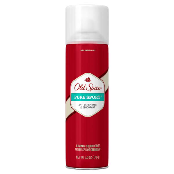 Old Spice High Endurance Anti-Antiperspirant Deodorant Spray Pure Sport 6 oz