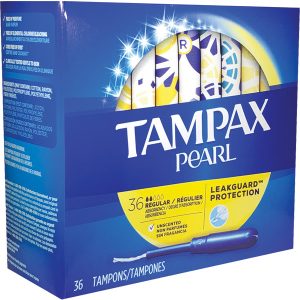 Tampax Pearl Tampons Plastic Applicator Regular Unscented