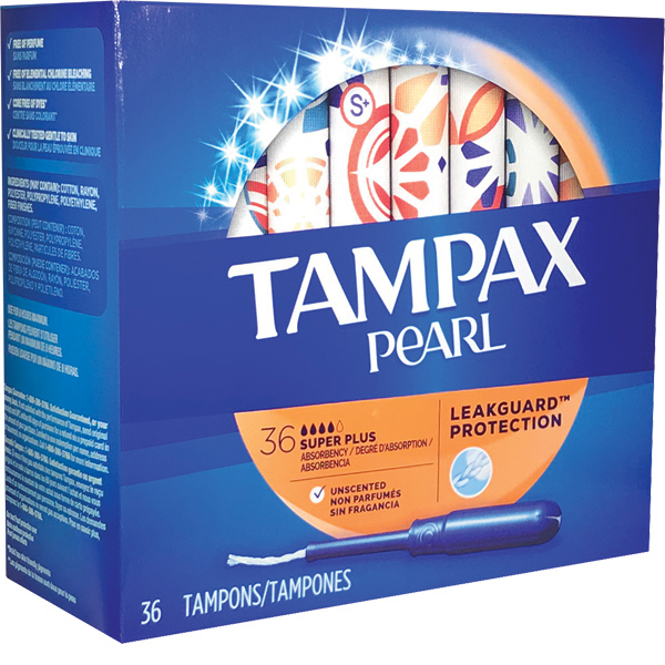 Tampax Pearl Tampons Plastic Applicator Super Plus Unscented