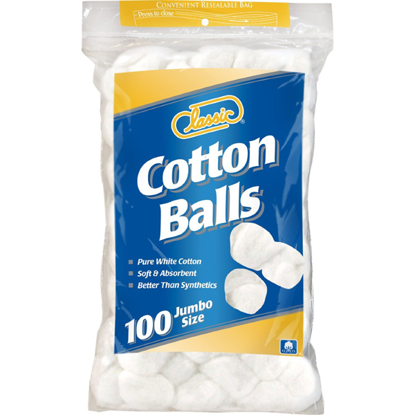 Classic Cotton Ball Triple Size 100 count