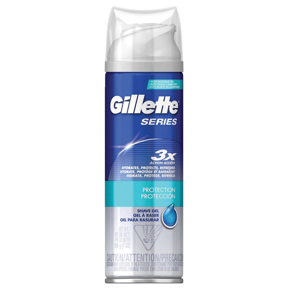 Gillette Series 3X Action Shave Gel Protection 7 oz