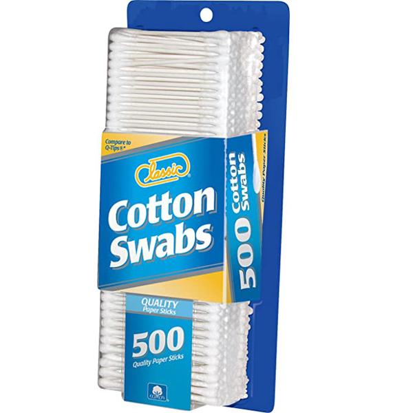 Classic Cotton Swabs Paper Stick 500 count