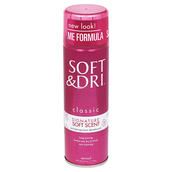 Soft & Dri Aerosol Anti-Perspirant Deodorant Signature Soft Scent 6 oz