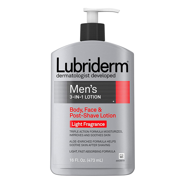 Lubriderm Mens 3 in 1 Lotion Light Fragrance 16 oz Pump
