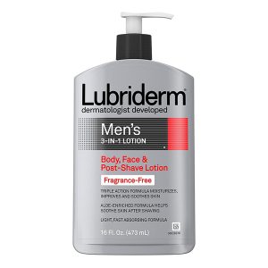Lubriderm Mens 3 in 1 Lotion Fragrance Free 16 oz Pump