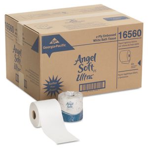 ANGEL SOFT ULTRA PROFESSIONAL SERIES® 2-PLY EMBOSSED TOILET PAPER, BY GP PRO (GEORGIA-PACIFIC), 60 ROLLS PER CASE