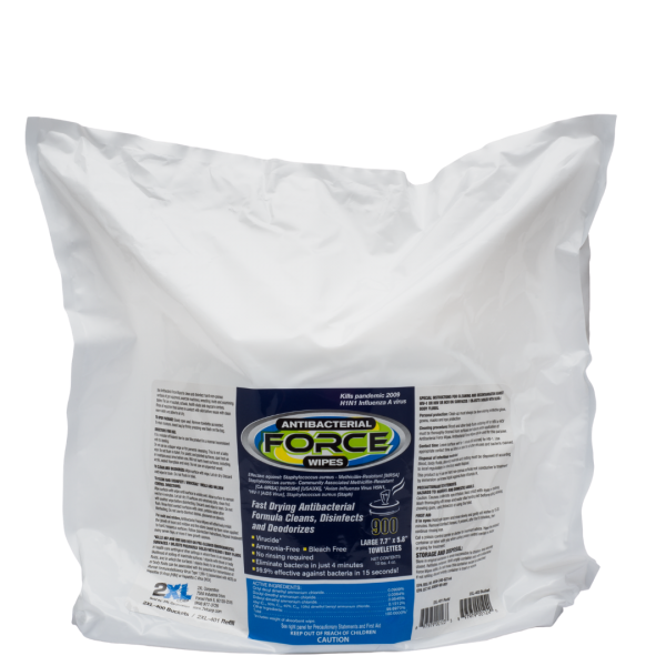 Gym Wipes Antibacterial Force Wipes 900 wipes per refill (2xl401)