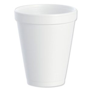 Dart Flat Bottom 10 oz Styrofoam Cups 1000/case