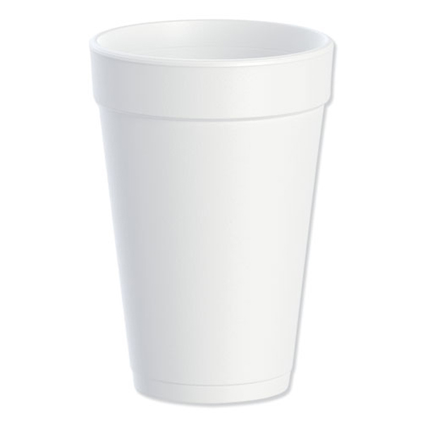 Dart Flat Bottom 16 oz Styrofoam Cups 1000/case