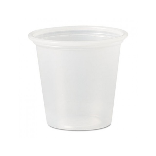 Dart Flat Bottom 1.25 oz Translucent Plastic Cups 2500/case - Body One  Products