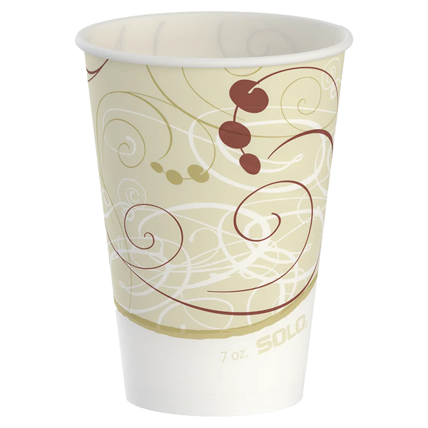 Solo Treated Wax Coated Paper Cold Cup 7 Oz Symphony Design