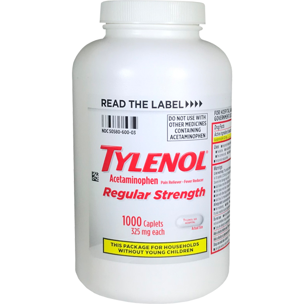 Tylenol Extra Strength 1000 count bottle