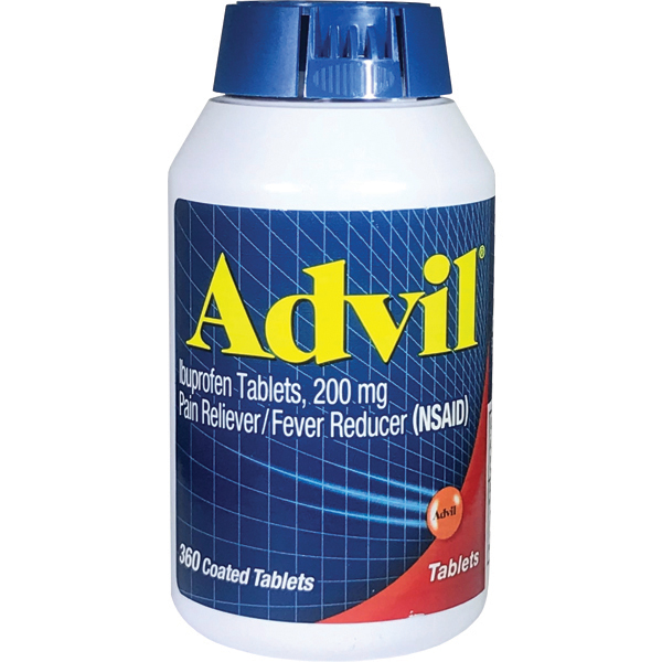 Advil Coated Tablets 200 Mg 360 Count Bottle