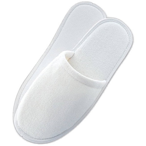 White Terry Slipper Closed Toe - Body One Products