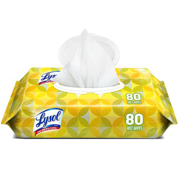 Lysol Disinfecting Wipes Lemon & Lime Blossom 80 count Flat Pack