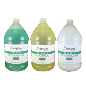 Body One Cucumber Body Wash Shampoo and Conditioner
