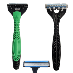 Green & Black Speed3 Disposable Razor with Lube Strip